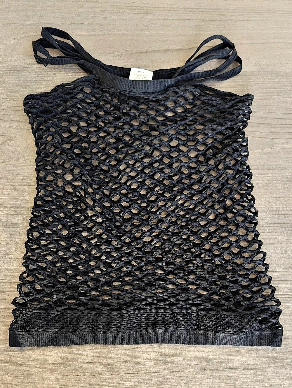 Y2K Black Mesh Crop Tank Top
